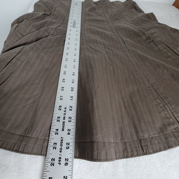 CAbi Womens Palapa Driftwood Skirt Size 12 Brown A-Line Flared Hem New #956 - Picture 10 of 10
